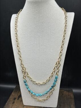 Barse Layered Turquoise Necklace- Bronze - NWT